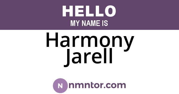 Harmony Jarell