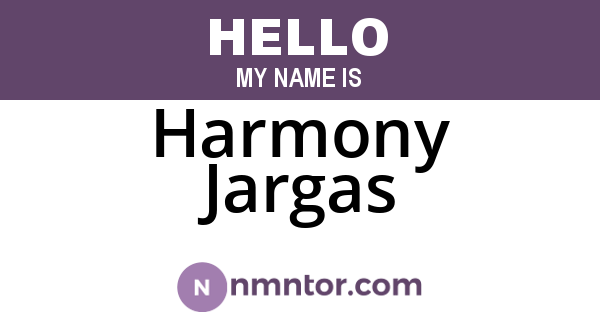Harmony Jargas