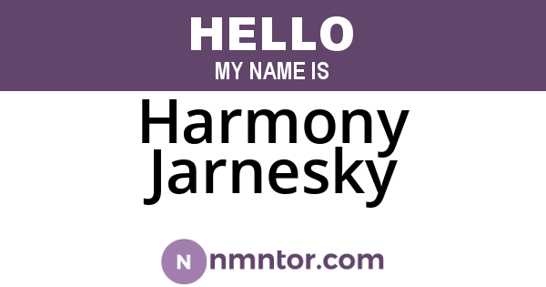 Harmony Jarnesky