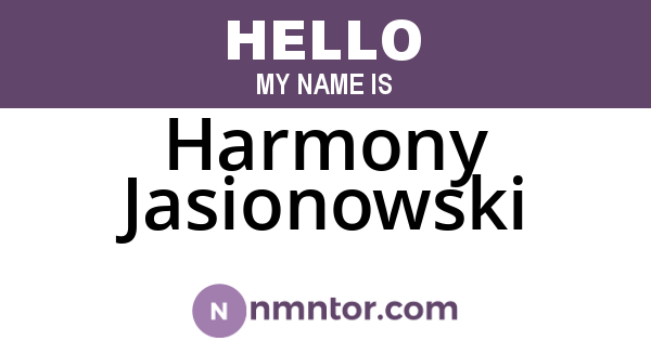 Harmony Jasionowski