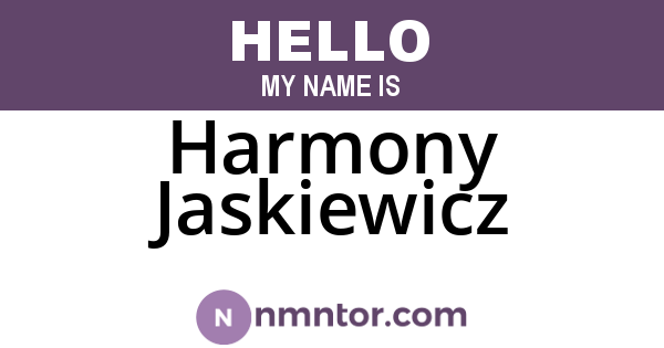 Harmony Jaskiewicz
