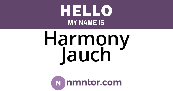 Harmony Jauch