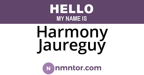 Harmony Jaureguy