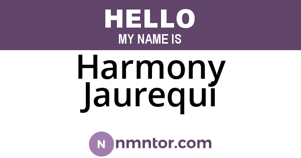 Harmony Jaurequi