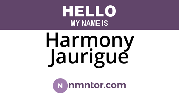 Harmony Jaurigue