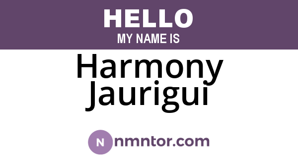 Harmony Jaurigui