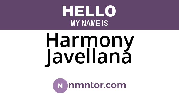 Harmony Javellana