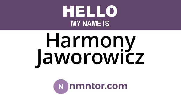 Harmony Jaworowicz