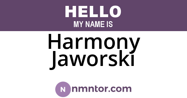 Harmony Jaworski