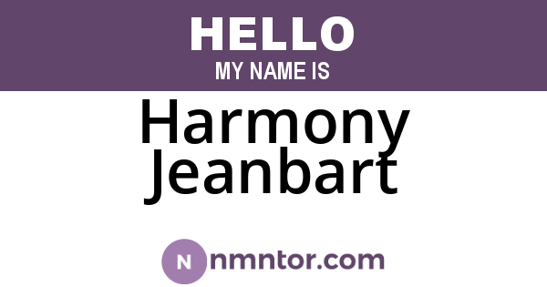 Harmony Jeanbart