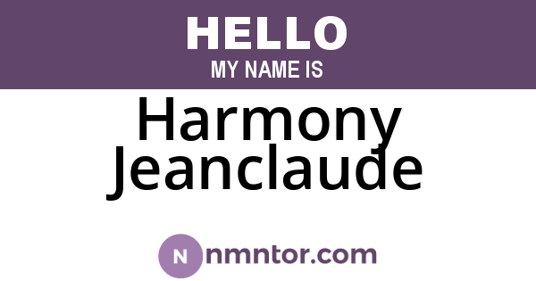 Harmony Jeanclaude