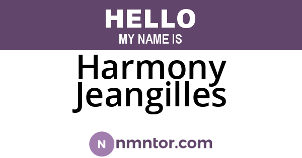 Harmony Jeangilles