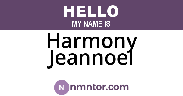 Harmony Jeannoel