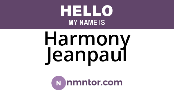 Harmony Jeanpaul