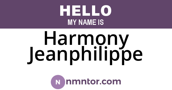 Harmony Jeanphilippe