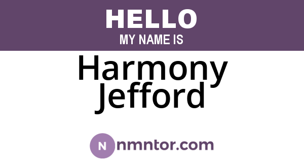 Harmony Jefford
