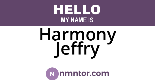 Harmony Jeffry