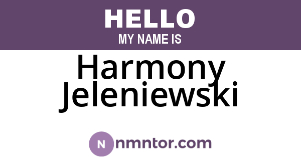 Harmony Jeleniewski