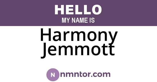 Harmony Jemmott