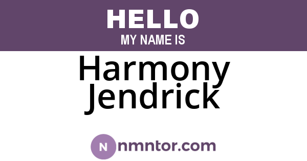 Harmony Jendrick