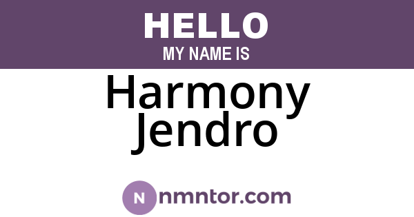 Harmony Jendro