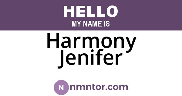 Harmony Jenifer