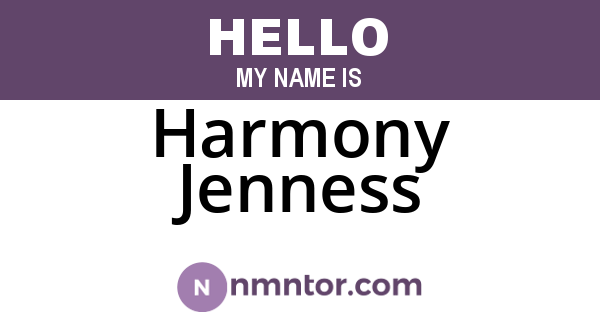 Harmony Jenness