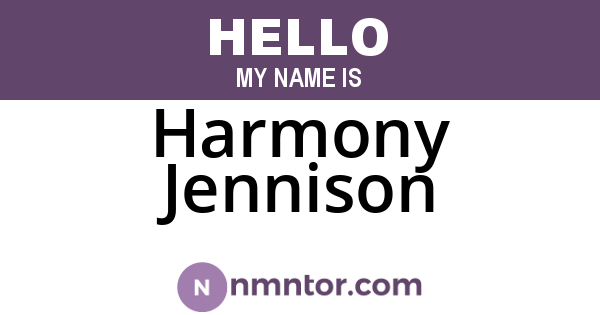 Harmony Jennison