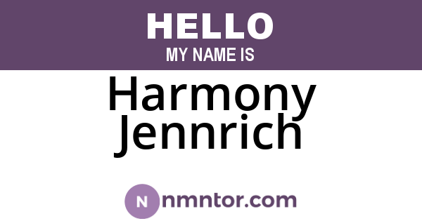 Harmony Jennrich