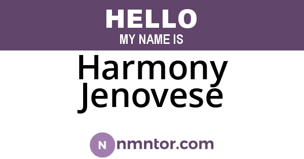 Harmony Jenovese
