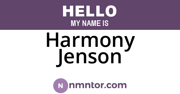 Harmony Jenson