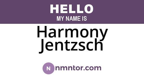 Harmony Jentzsch