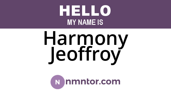 Harmony Jeoffroy