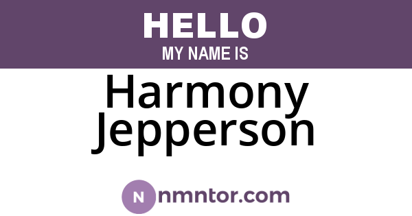 Harmony Jepperson