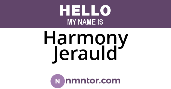 Harmony Jerauld