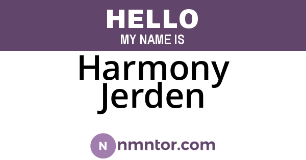 Harmony Jerden