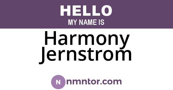 Harmony Jernstrom