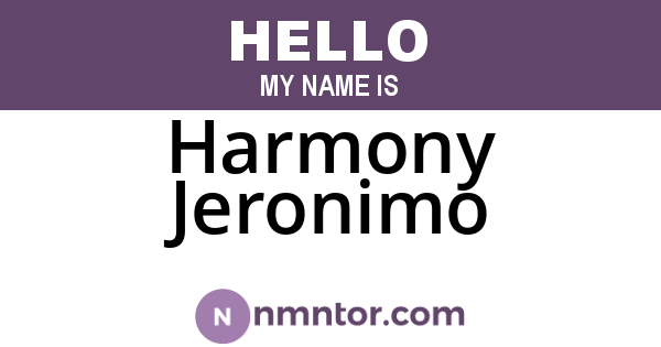 Harmony Jeronimo
