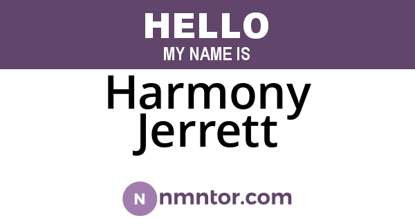 Harmony Jerrett