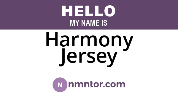 Harmony Jersey