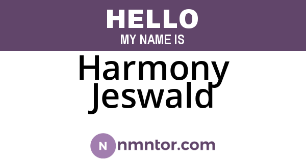 Harmony Jeswald