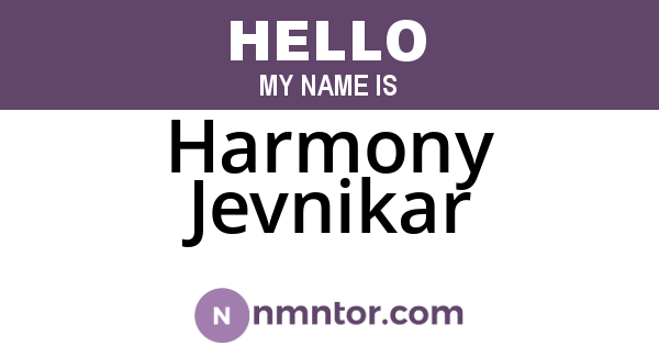 Harmony Jevnikar
