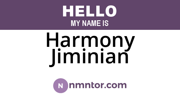 Harmony Jiminian