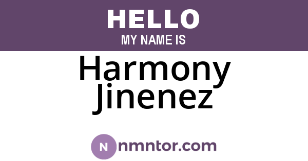 Harmony Jinenez