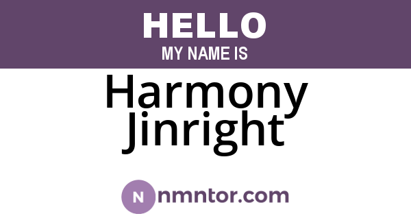 Harmony Jinright
