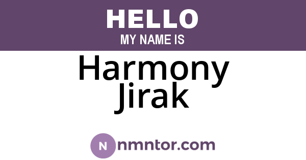 Harmony Jirak