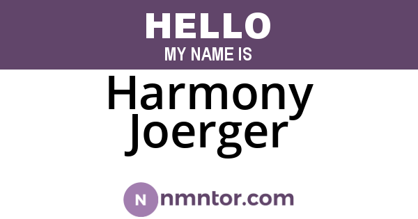 Harmony Joerger