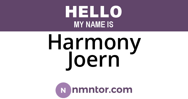 Harmony Joern