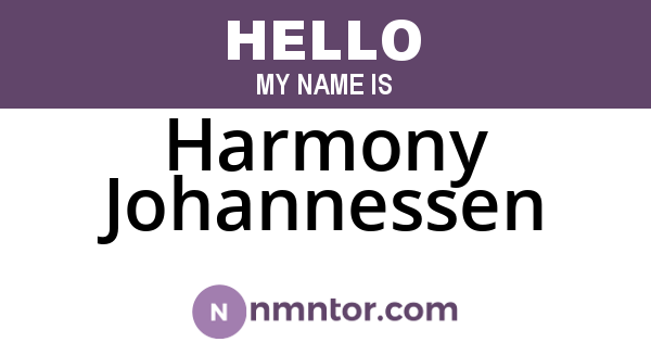 Harmony Johannessen