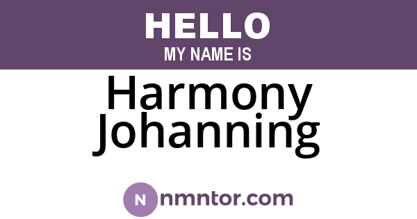 Harmony Johanning